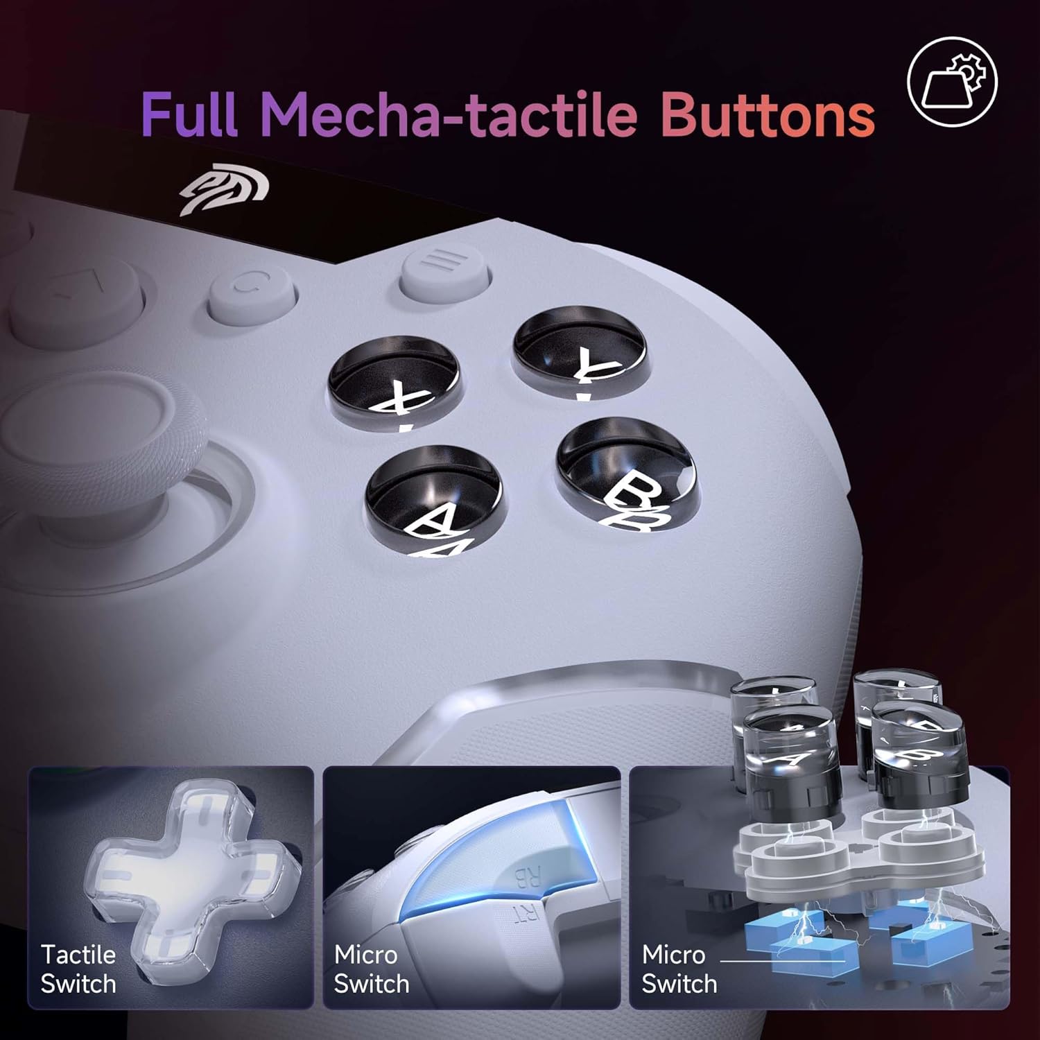 EasySMX X20 Wireless PC Controller with Mech Buttons, 2-Stage Hall Effect Stick