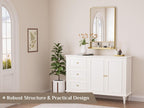 18 x 28 Inch Gold Bathroom Mirror with Shelf, Modern Metal Gold Wall Mirror with Shelf