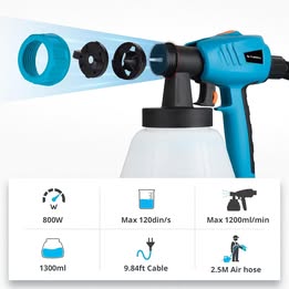 Tilswall Paint Sprayer,800W HVLP Spray Gun,Electric Paint Spray Gun